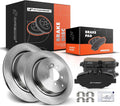 A-Premium 13.78 inch (350mm) Rear Vented Disc Brake Rotors + Ceramic Pads Kit Compatible with Select Land Rover Model - Range Rover Sport 2006-2013, LR4 2010-2016, LR3 2005-2009, 3.0L 4.0L, 6-PC Set