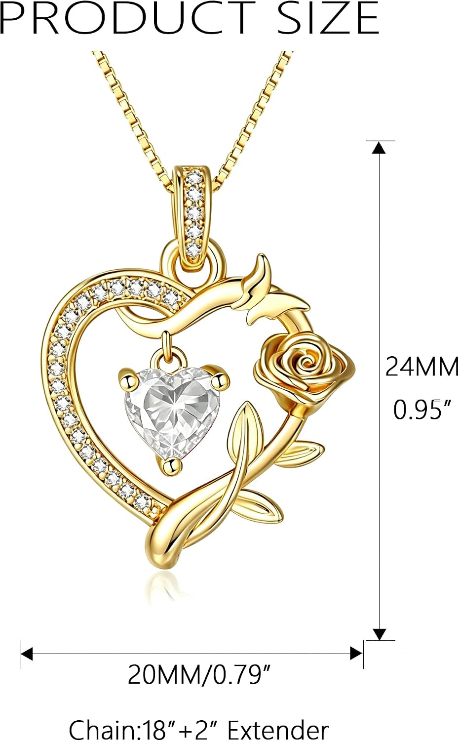 HeartMelody Heart Necklaces for Women Gold,14k 18K White Gold Plated Dainty Rose Butterfly Necklace with Garnet Birthstone Pendant Necklace Everyday Jewelry Birthday Christmas Gifts for Women Mom Her