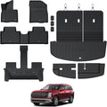 Floor Mats for Hyundai Palisade Gasoline 2026, All Weather Floor Mats Trunk Cargo Liner with Backrest Protectors Accessories, Full Coverage Set (Fit 7/8 Seats)