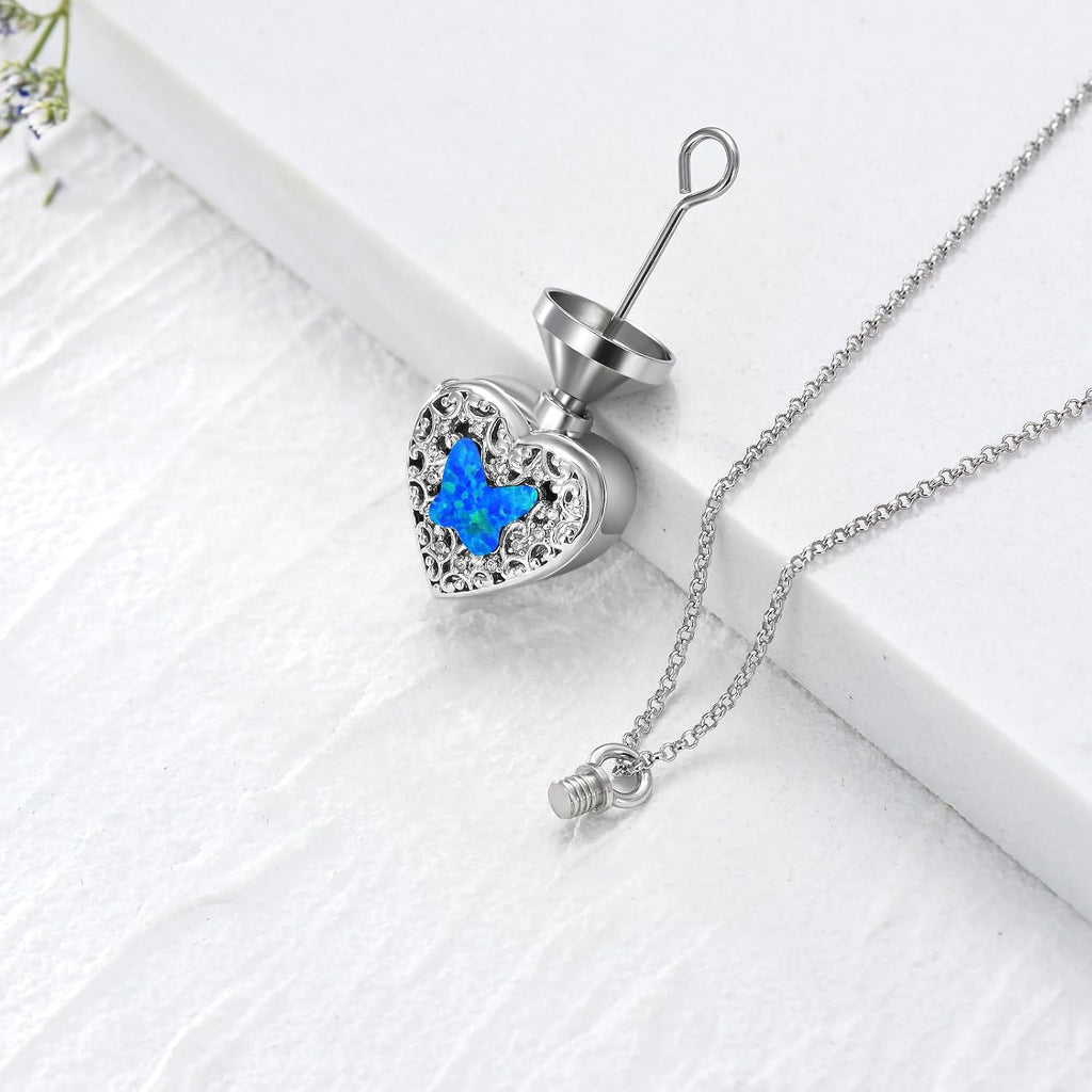 Dorunmo Personalized Heart Urn Locket Necklace for Ashes and Pictures 925 Sterling Silver Customized Locket Memorial Keepsake Cremation Jewelry for Ashes for Women Men Keep Someone Near to You