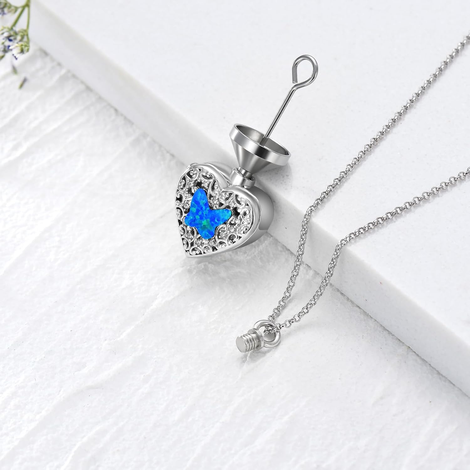Dorunmo Personalized Heart Urn Locket Necklace for Ashes and Pictures 925 Sterling Silver Customized Locket Memorial Keepsake Cremation Jewelry for Ashes for Women Men Keep Someone Near to You