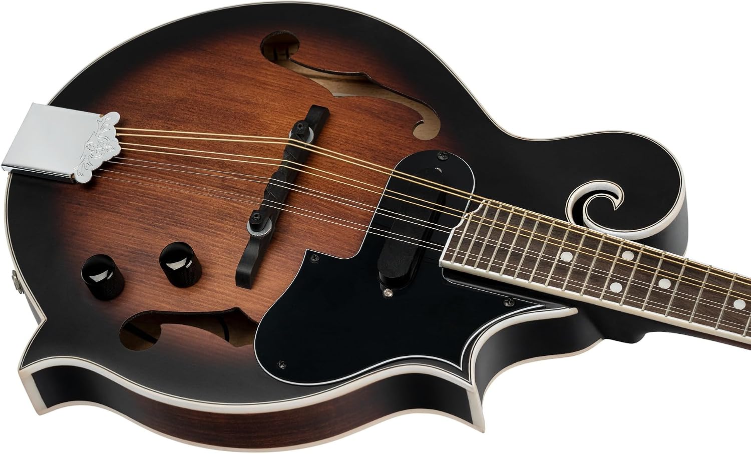 Ortega Americana Series F-Style Acoustic-Electric Mandolin, Satin Whiskey Burst (RMFE30-WB)