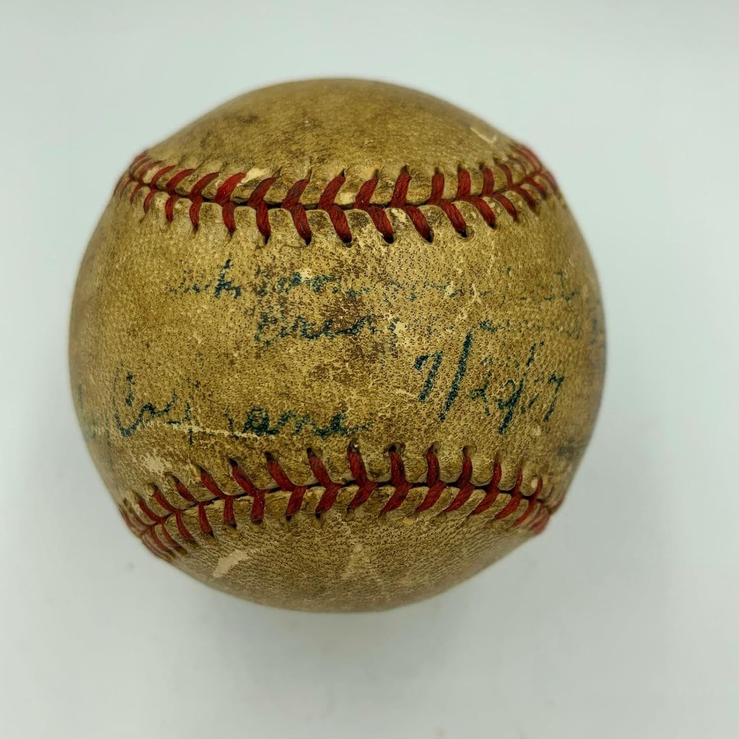Mickey Cochrane Single Signed Inscribed Game Used Baseball 1934 MVP Season JSA - MLB Autographed Game Used Baseballs