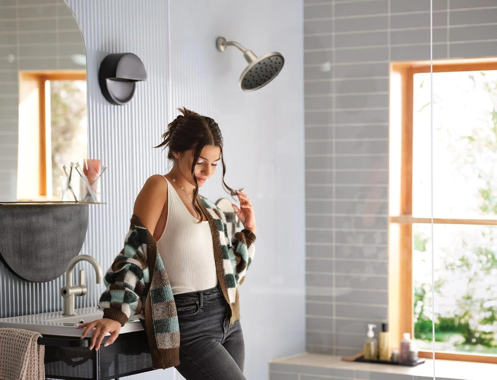 Moen Verso Brushed Nickel Adjustable 9' Diameter Eco-Performance 1.75gpm Spray Head Rainshower, 220R3EPBN