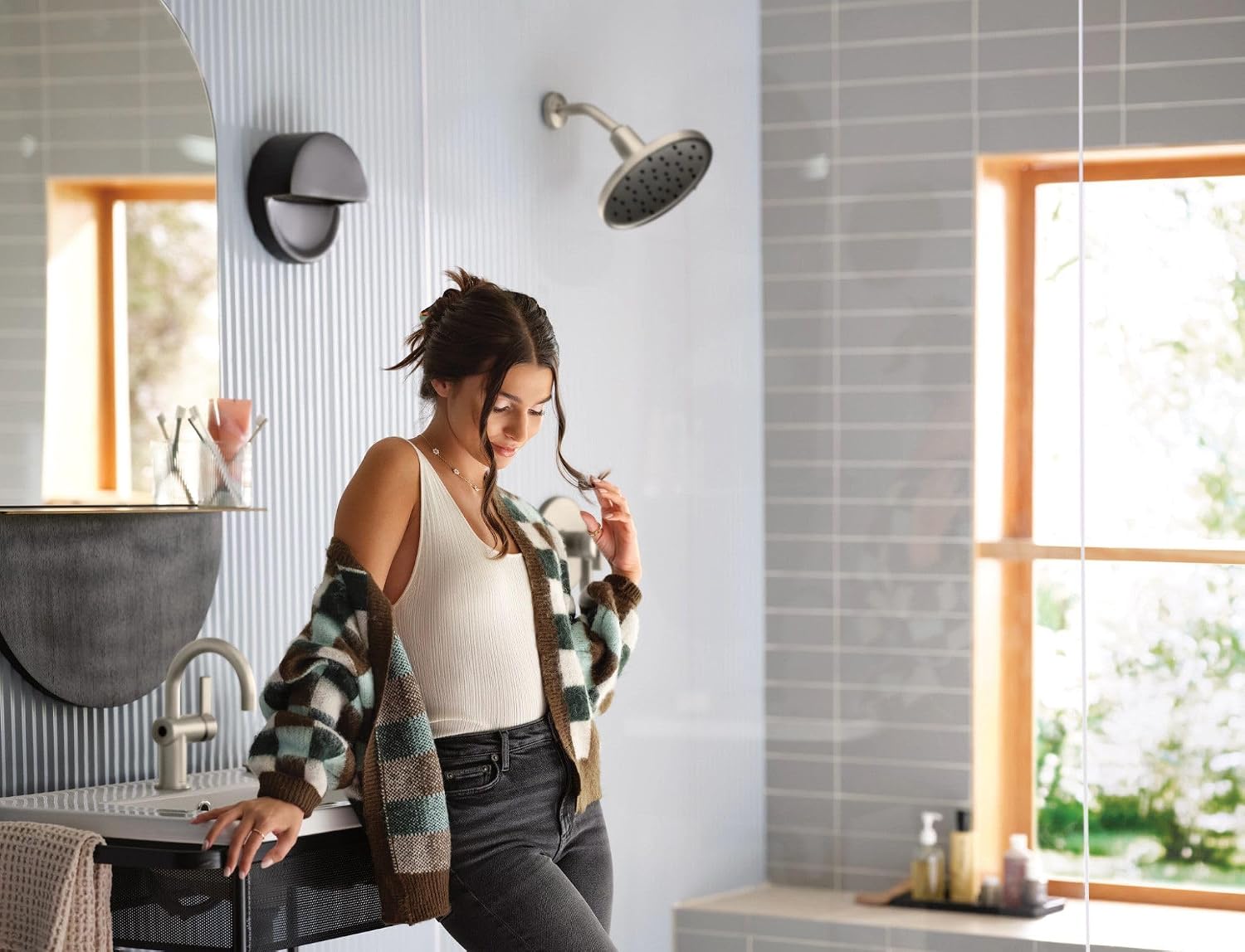 Moen Verso Brushed Nickel Adjustable 9' Diameter Eco-Performance 1.75gpm Spray Head Rainshower, 220R3EPBN