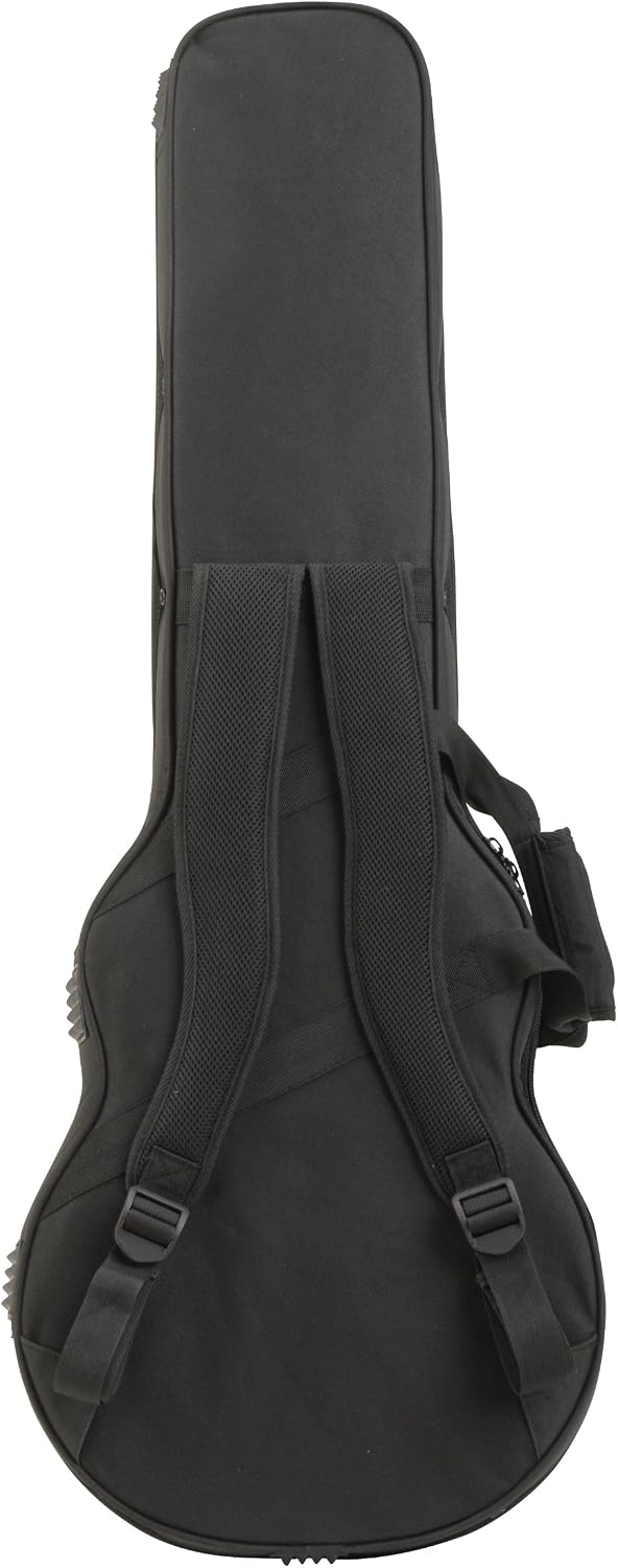 SKB Les Paul Style Electric Guitar Soft Case, Black – Lightweight Construction with 2 Zippered Pouches and Foam Inserts for Protection