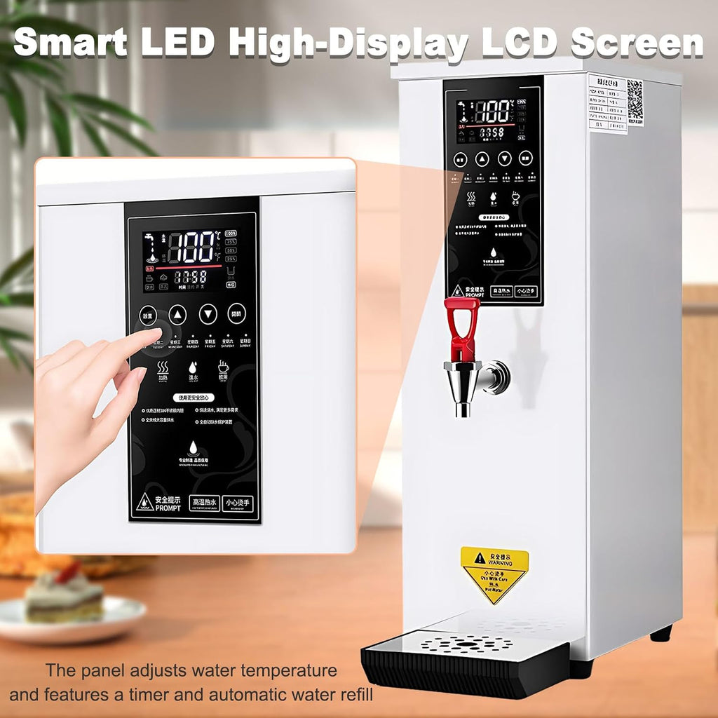 SHAHRYAR Professional Commercial Electric Hot Water Dispenser,3000w Instant Hot Water Dispenser,Water Output: 60l/H,30% Energy Saving,Stainless Steel Faucet,for Milk Tea Shops Black