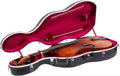 Crossrock ABS Cello Case for 4/4 or 3/4 Size | Matte Black Diamond Texture, Lightweight Shell with Wheels – Built for Daily Transport & Student Use