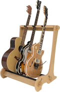 A&S Crafted Products Guitar Stand for 3 Acoustics or Electrics | The VersaRack | Solid Wood Rack | Made in U.S.A.