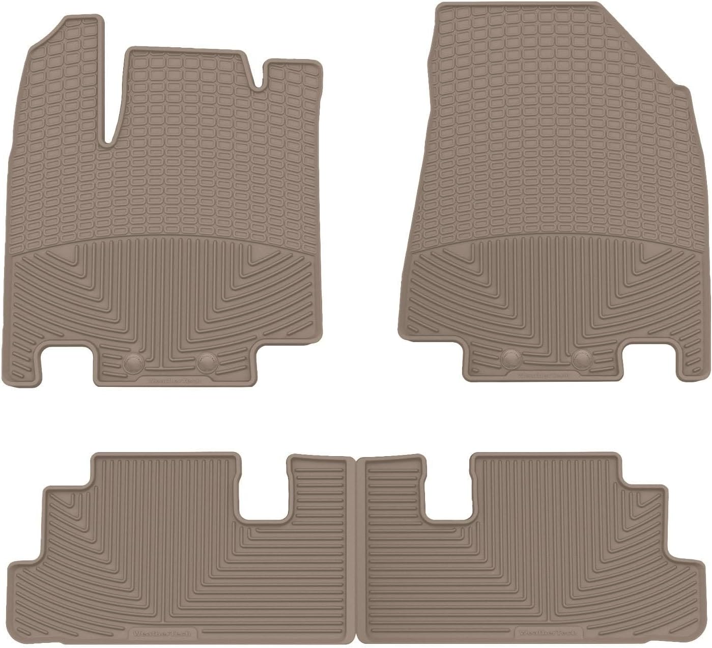 WeatherTech All-Weather Floor Mats for Nissan Pathfinder, QX60, qx65-1st & 2nd Row (W601TN-W602TN), Tan