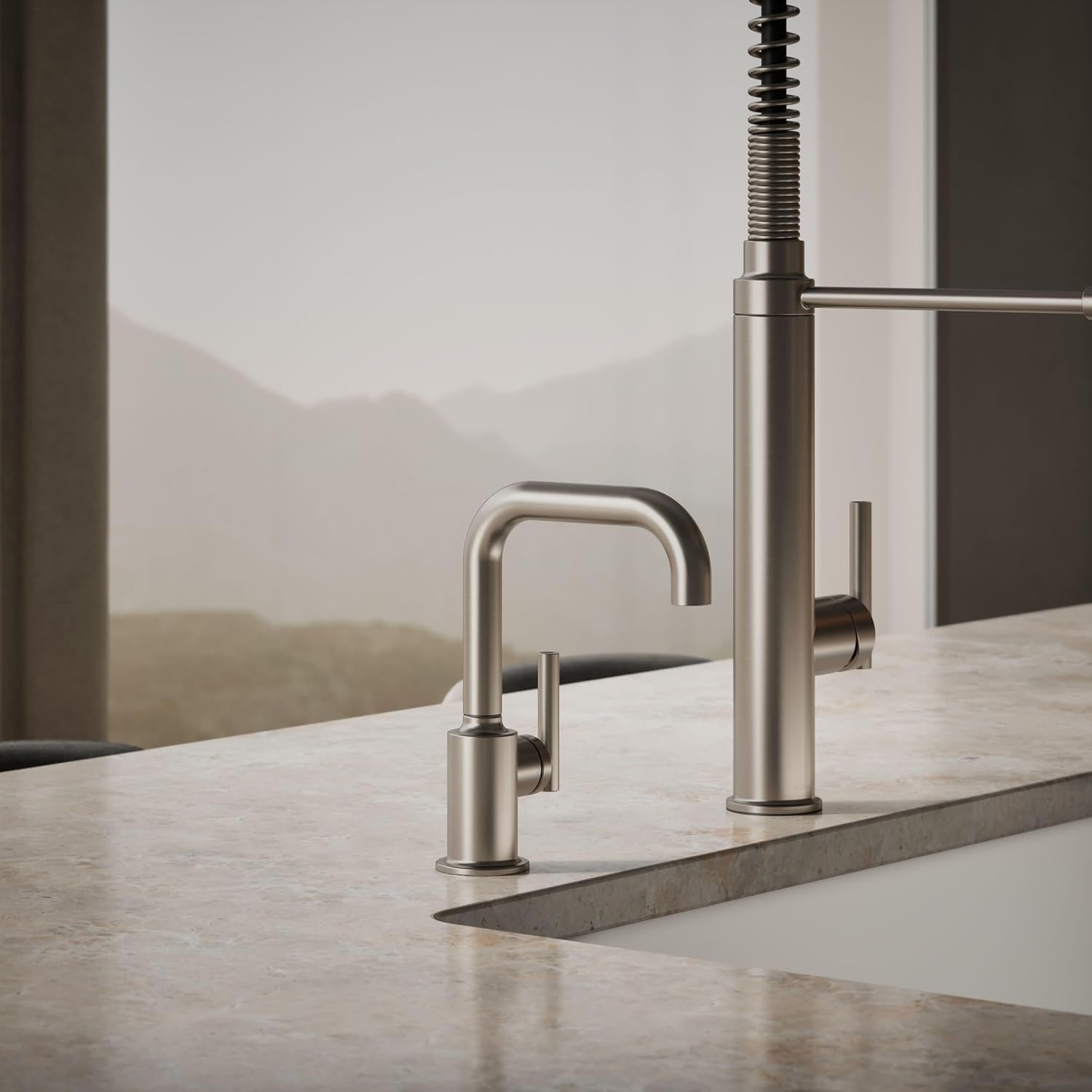 Kohler K-24077-VS Purist Beverage Faucet, Vibrant Stainless