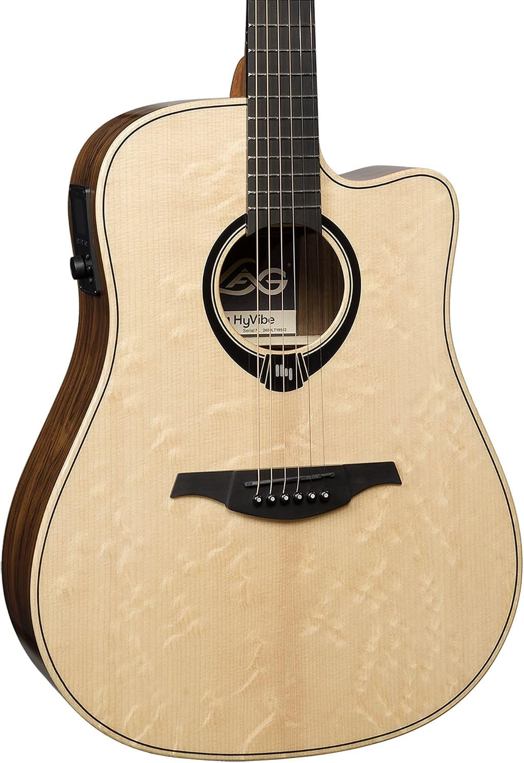 LAG Guitars HyVibe 30 Dreadnought Cutaway Gloss HV30DCE