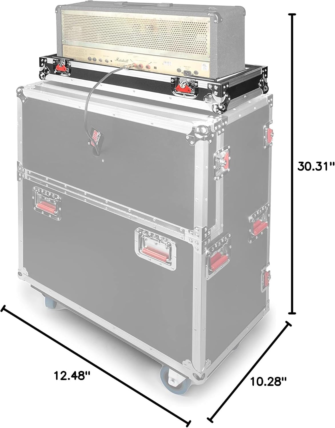 Gator Cases G-TOUR Series ATA Style Road Case for Electric Guitar Amp Head with Spring Loaded Handles and Heavy Duty Twist Latches, (G-TOUR HEAD)