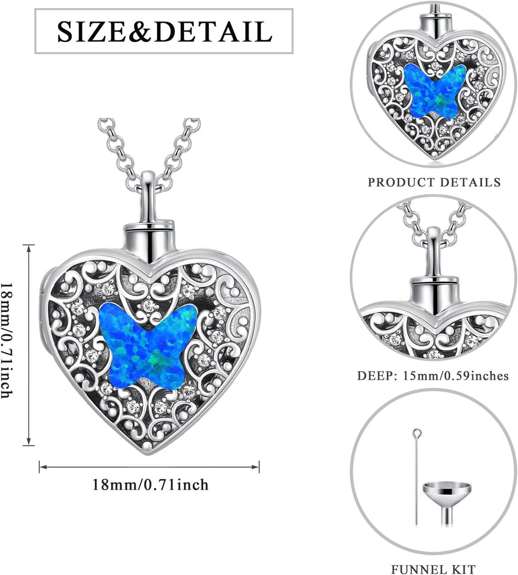 Dorunmo Personalized Heart Urn Locket Necklace for Ashes and Pictures 925 Sterling Silver Customized Locket Memorial Keepsake Cremation Jewelry for Ashes for Women Men Keep Someone Near to You