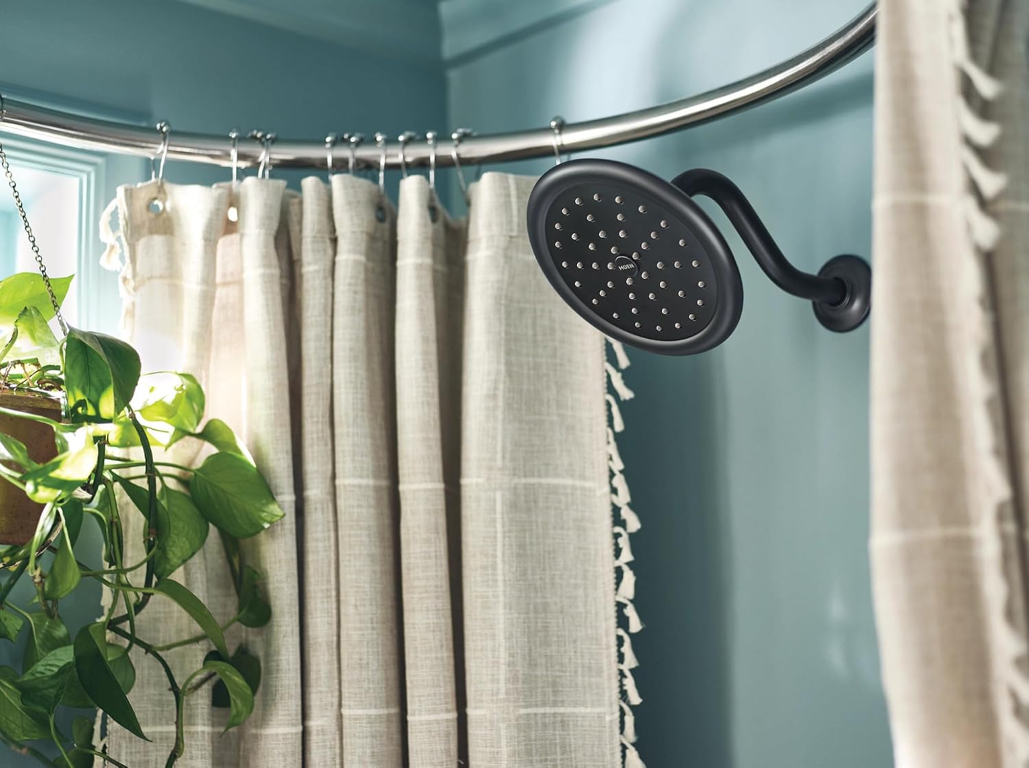 Moen Belfield Matte Black M-CORE 3-Series 1-Handle Tub and Shower Trim Kit, Valve Required, UT3313BL