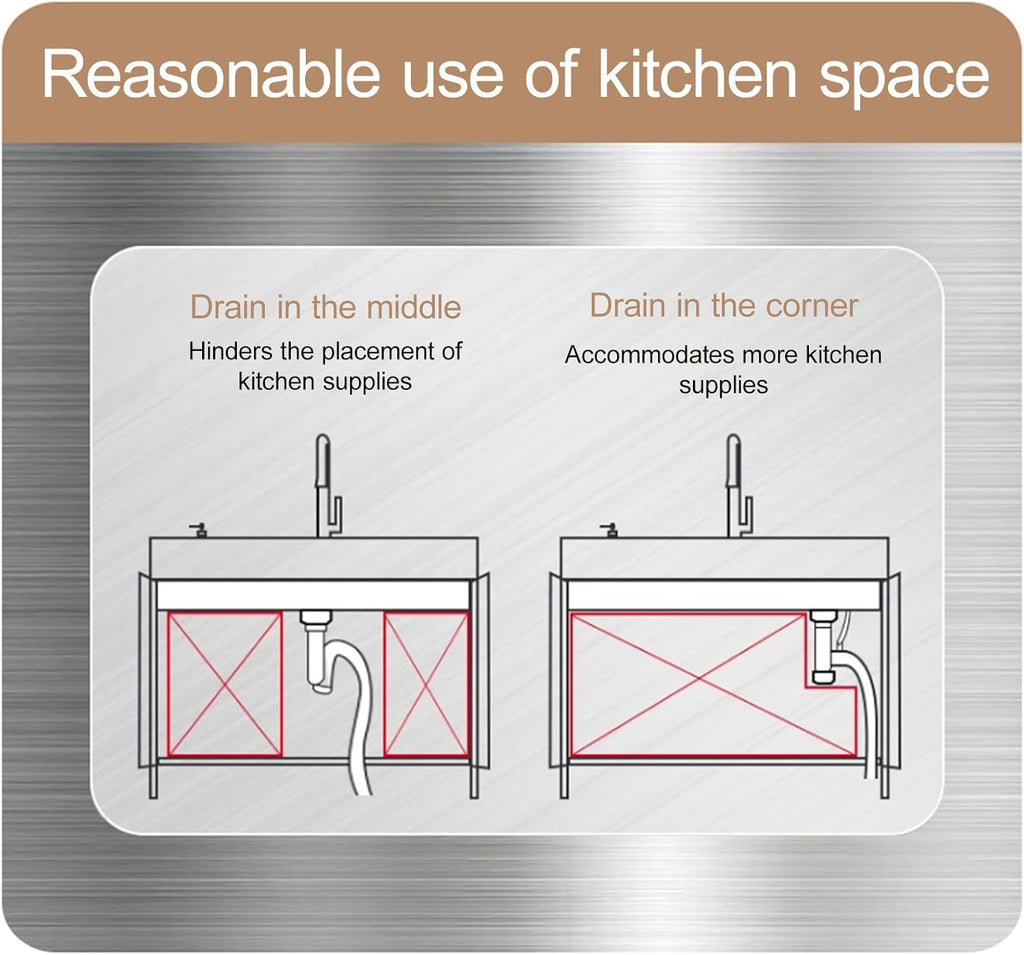 Cabinet Stainless Steel Sink with Storage,Commercial Kitchen Sink with Pull-Out Faucet,Bathroom Sink with Black Faucet and Storage Shelves,for Kitchen,Restaurant,Outdoor,Laundry