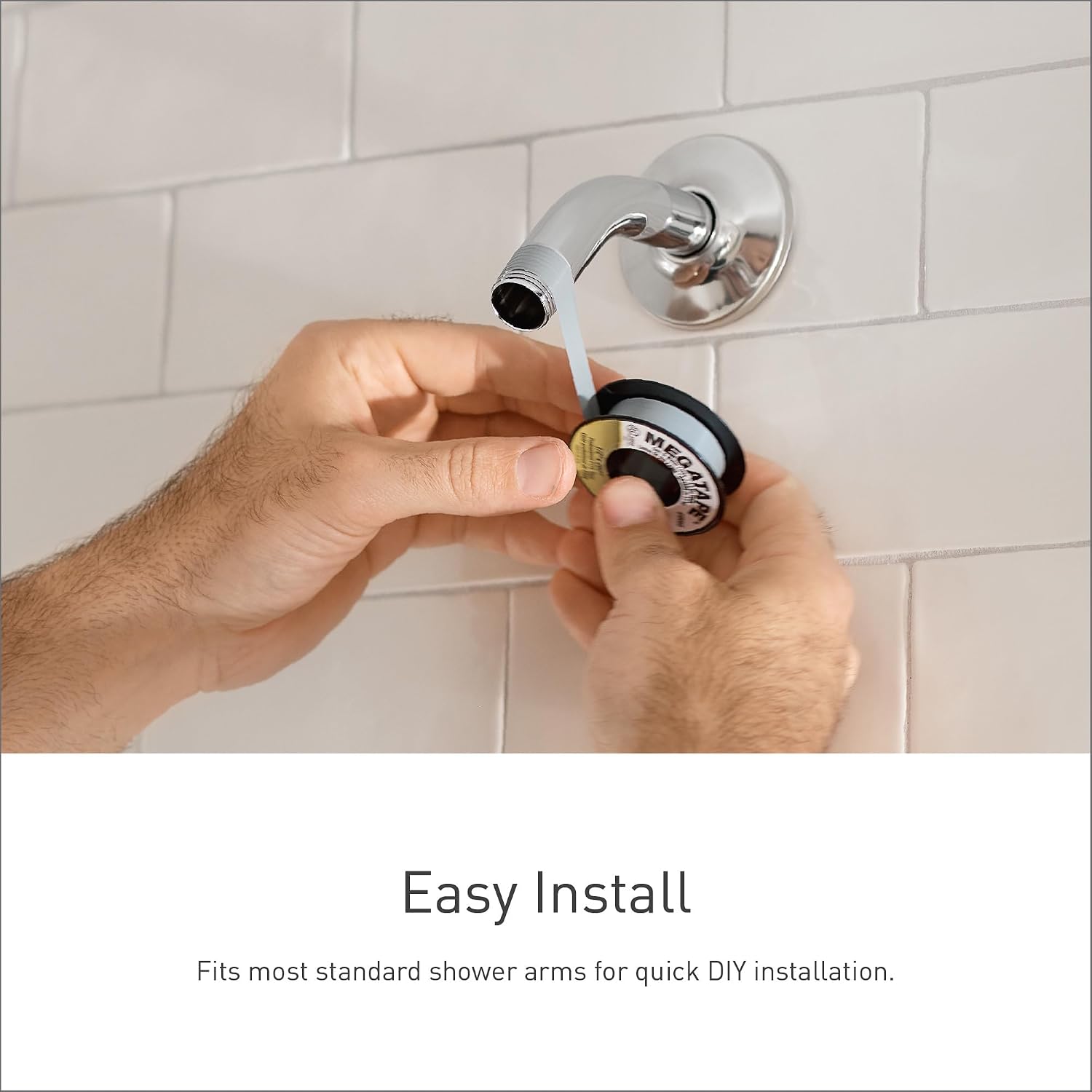 Moen Matte Black Six-Function 4-1/2' Diameter Spray Head Eco-Performance Showerhead, 6512EP15BL