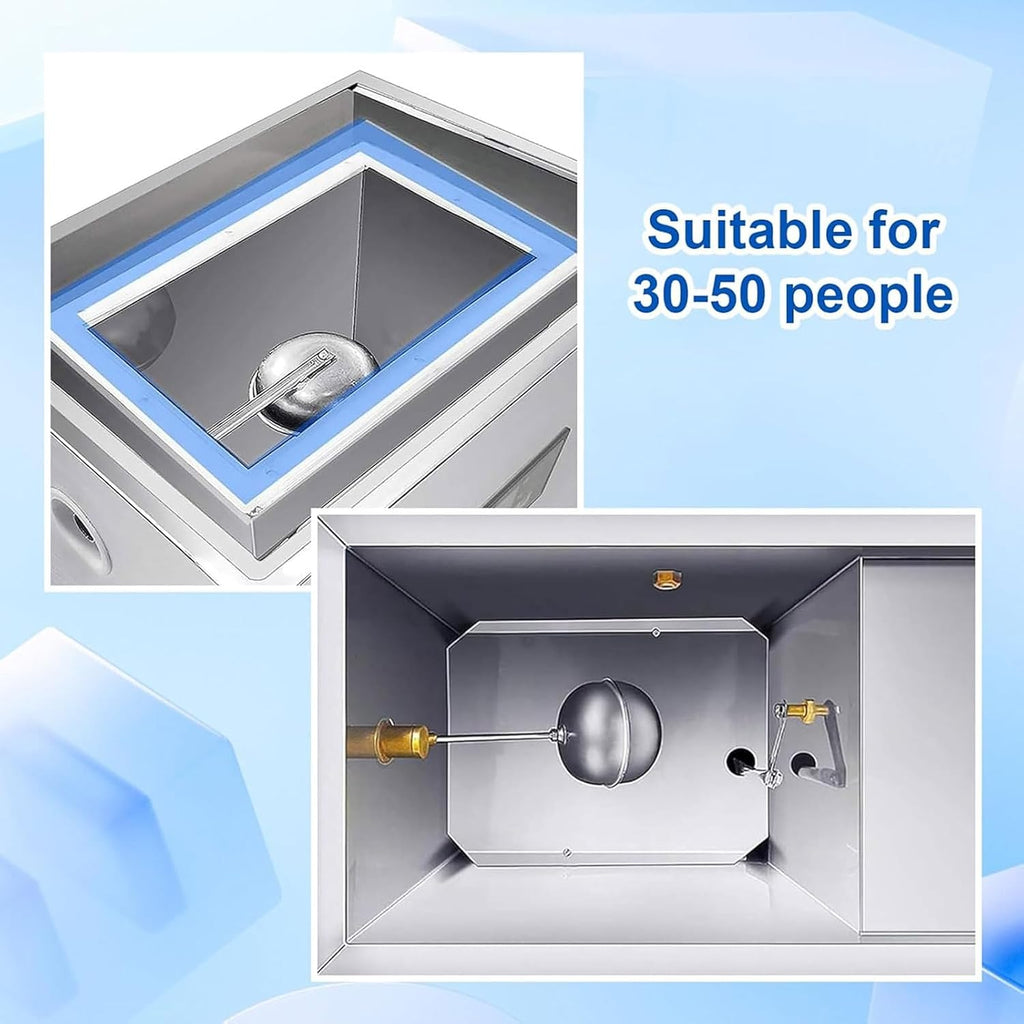 220v Desktop Stainless Steel Water Boiler, 40L/H Large Instant Hot Water Dispenser with Faucet, 30-100℃, Automatic Water Replenishment, Dual Filtration, for Cafe, Office, Home