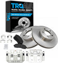 TRQ Front Brake Pad and Rotor Set Semi Metallic Vented Rotors Calipers Hardware Compatible with 2001-2002 Ford Explorer Sport 2003-2011 Ranger 2003-2009 Mazda B4000