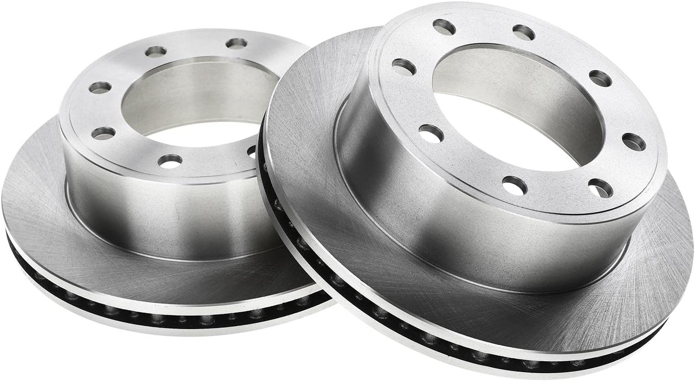 A-Premium 12.83 inch(326 mm) Rear Vented Disc Brake Rotors + Ceramic Pads Kit Compatible with Select Ford Models - Excursion 00-05, For F-250 Super Duty 99-04, For F-350 Super Duty 99-04, 6-PC Set