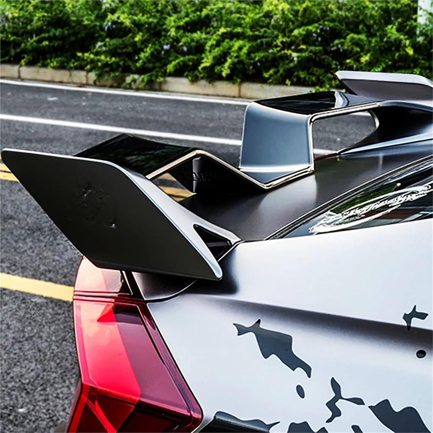 Compatible for Honda Civic 10th Gen 4 Door 2016-2020 Rear Trunk Lid Boot Spoiler Wings Sport Seagull Style Car Exterior Accessories(Glossy Black)