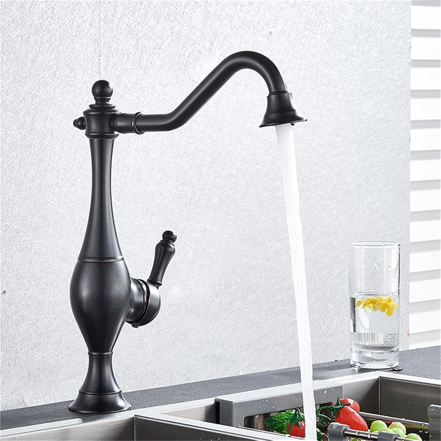 Kitchen Faucets 360 Rotate Kitchen Mixer Tap Cold Hot Water Crane Sink Taps Basin Faucet(Oil Rubbed Bronze)