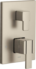 Moen UTS9011BN 90 Degree M-CORE 3-Series 2-Handle Shower Trim with Integrated Transfer Valve, Valve Required, Brushed Nickel