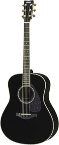 Yamaha L-Series LL16RD Solid Rosewood Acoustic-Electric Guitar w/ Case - Black, Abalone Inlay