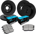 R1 Concepts Front and Rear Brake Kit Fits 2016-2021 Honda Civic| Ceramic Brake Pads and Drilled Slotted Brake Rotors| 11.1' Front & 10.2' Rear