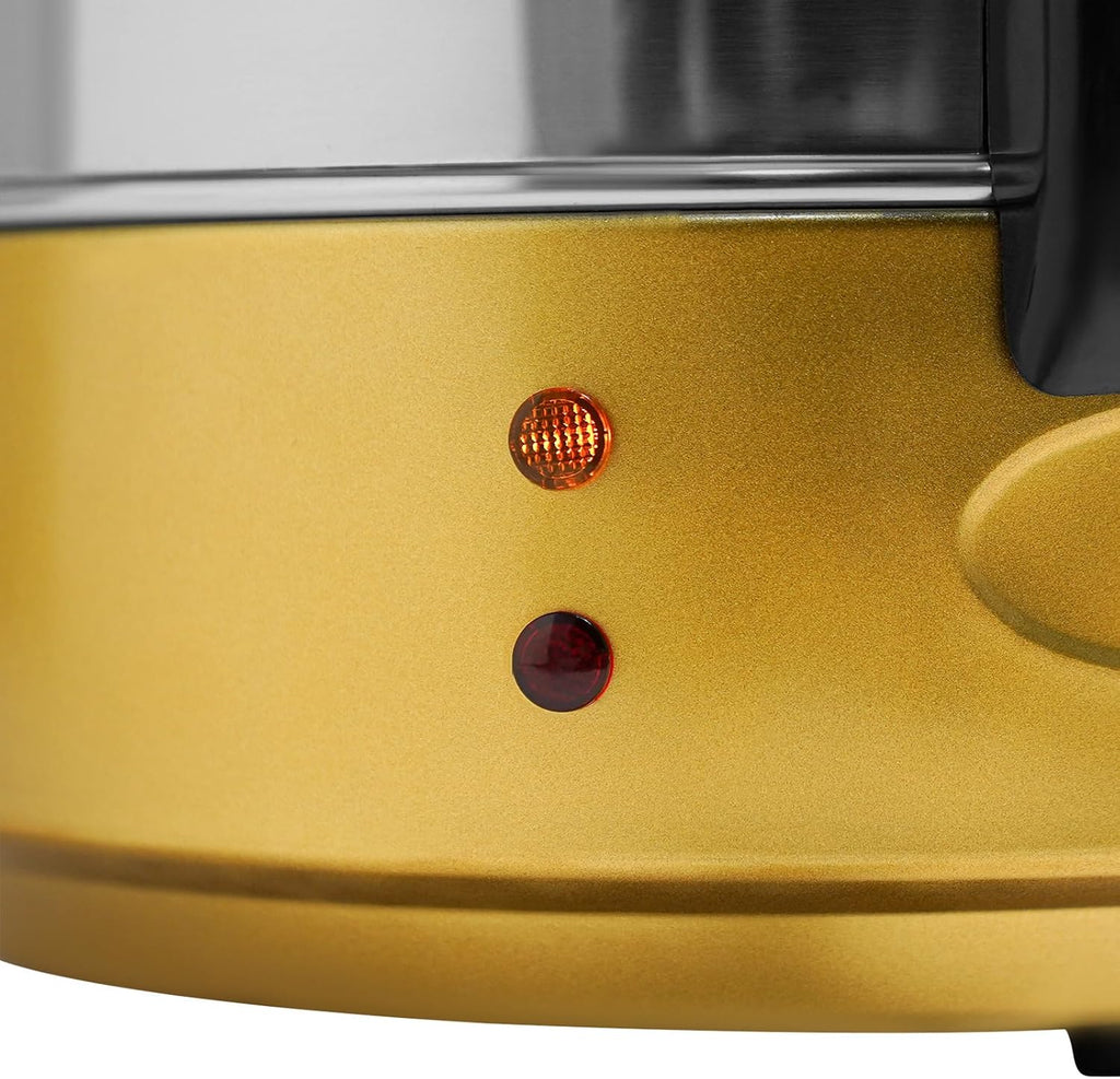 19L Commercial Water Heater, 304 Stainless Steel Electric Hot Water Dispenser with Adjustable Temp (86°F-230°F) & Faucet, for Coffee, Tea, Party, Office, Buffet (Gold, 19L)