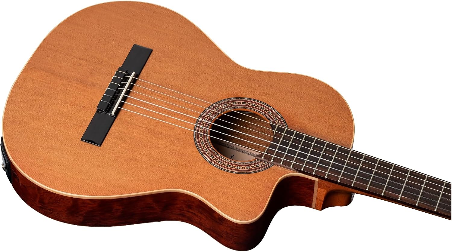 Traditional Series - Made in Spain Solid Top Thinline Acoustic-Electric Classical Guitar w/Bag