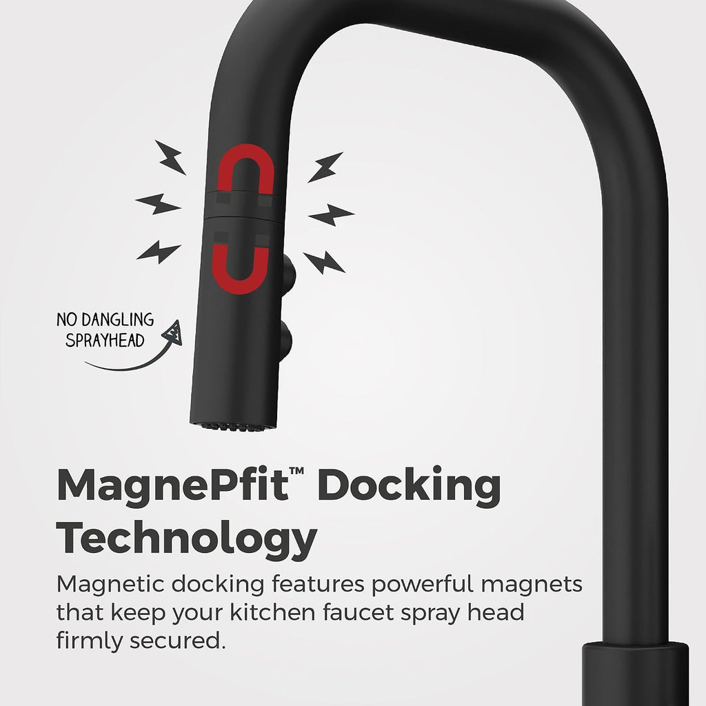 Pfister Zanna 1-Handle Pull-Down Kitchen Faucet in Matte Black