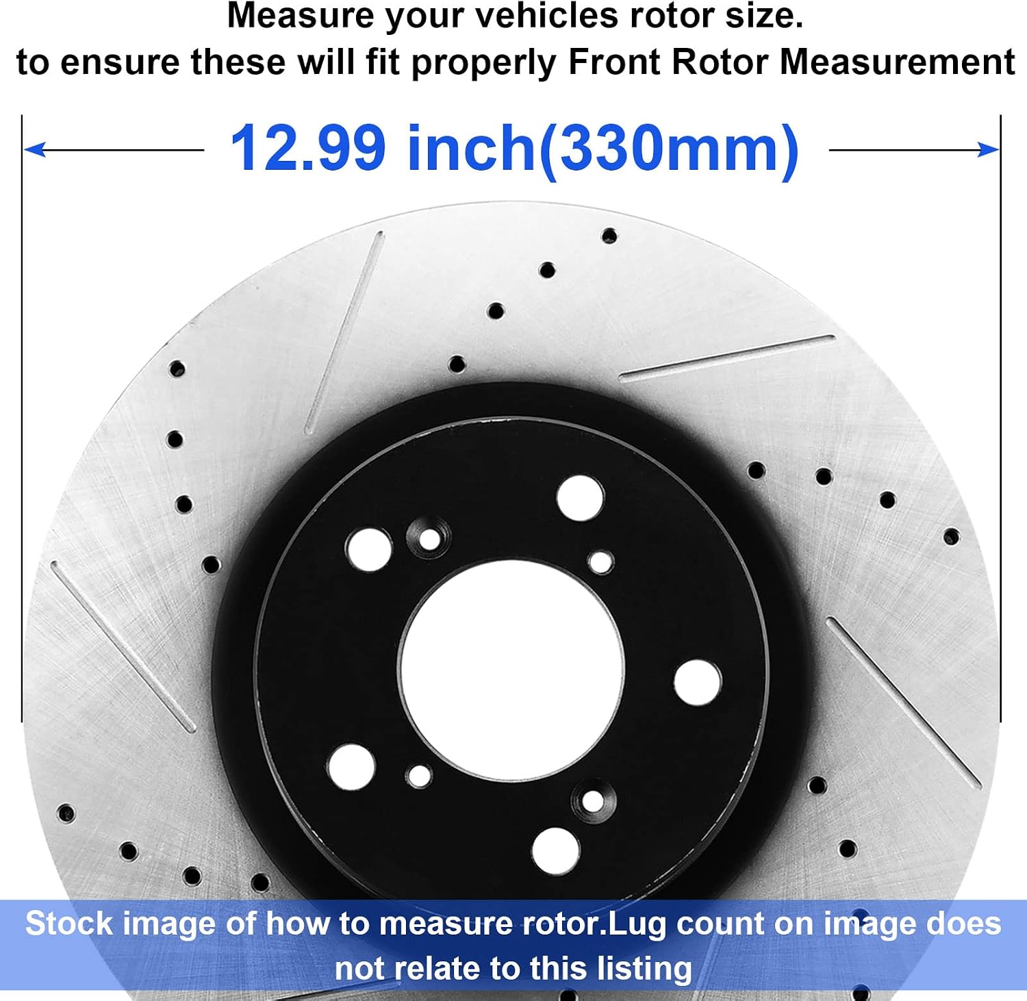 Front Brake Rotors and Pads Kit Compatible with 2005-2018 Chevy Silverado 1500, 2008-2020 Chevy Tahoe, 2015-2019 Chevy Suburban, GMC Yukon XL, 2005-2018 GMC Sierra 1500, 2008-2020 GMC Yukon