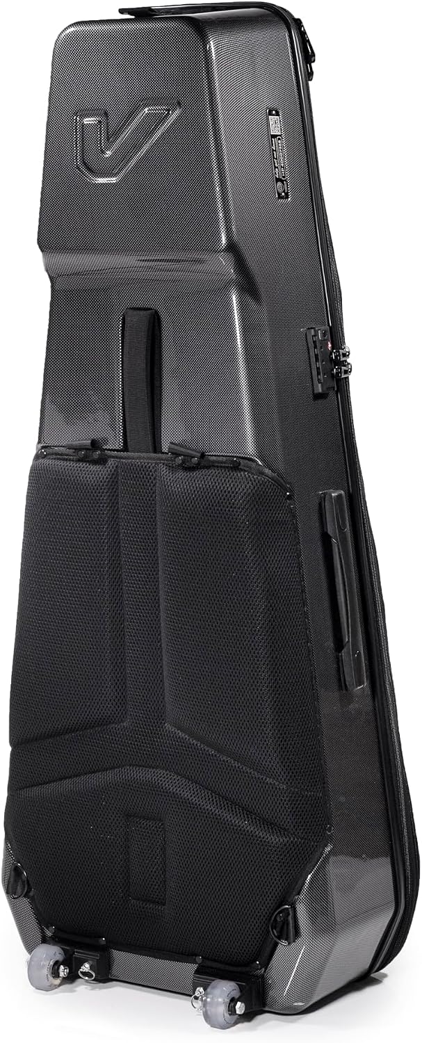Gruv Gear Acoustic Guitar Case Hard, Patented Acoustic Guitar Gig Bag with Adjustable Backpack Straps, Easy Rolling Wheels, Travel Approved, Multiple Pockets for Guitar Accessories, Holds 1 Instrument