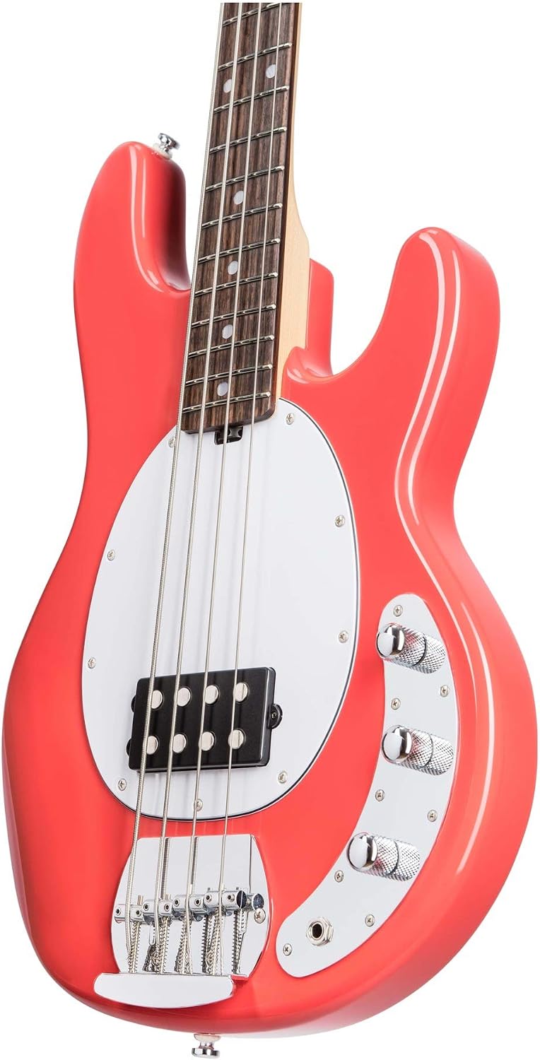 Sterling by Music Man StingRay Ray4 Bass Guitar in Fiesta Red