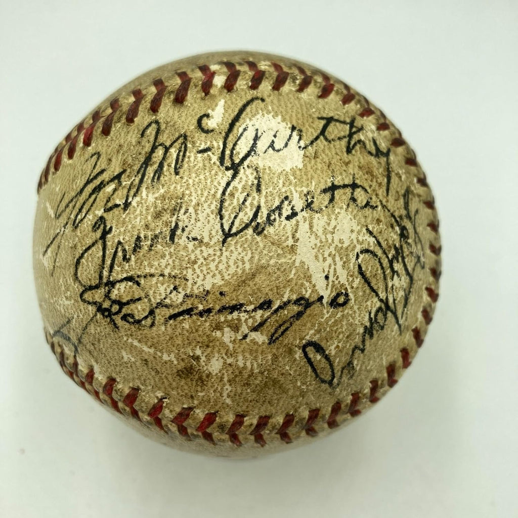 1936 Joe Dimaggio Rookie Signed Game Used Baseball With Joe Mccarthy JSA COA - MLB Autographed Game Used Baseballs