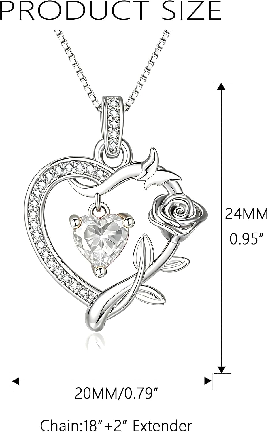 HeartMelody Heart Necklaces for Women Gold,14k 18K White Gold Plated Dainty Rose Butterfly Necklace with Garnet Birthstone Pendant Necklace Everyday Jewelry Birthday Christmas Gifts for Women Mom Her