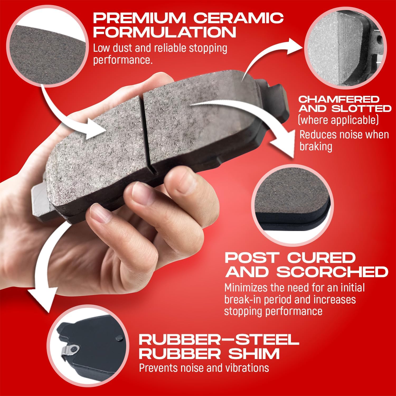 R1 Concepts Front and Rear Brake Kit| Ceramic Brake Pads and Drilled Slotted Brake Rotors| WGWN2-67069 | 13.8' Front & 12.6' Rear