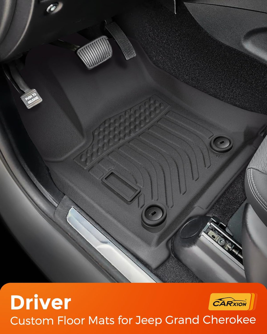 Floor Mats for Jeep Grand Cherokee: 2011-2021 (Not for L) Cargo Trunk Liner, Car Accessories All Weather Rubber Custom Fit for Grand Cherokee 2021 2020 2019 2018 2017 2016-2011 SUV 5-Seat Models Black