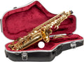Crossrock Alto Saxophone Case – Contoured Black Diamond Texture, Deep Red Velvet Interior, Accessory Pocket, Security Lock & Detachable Strap (CRA865ASBK)