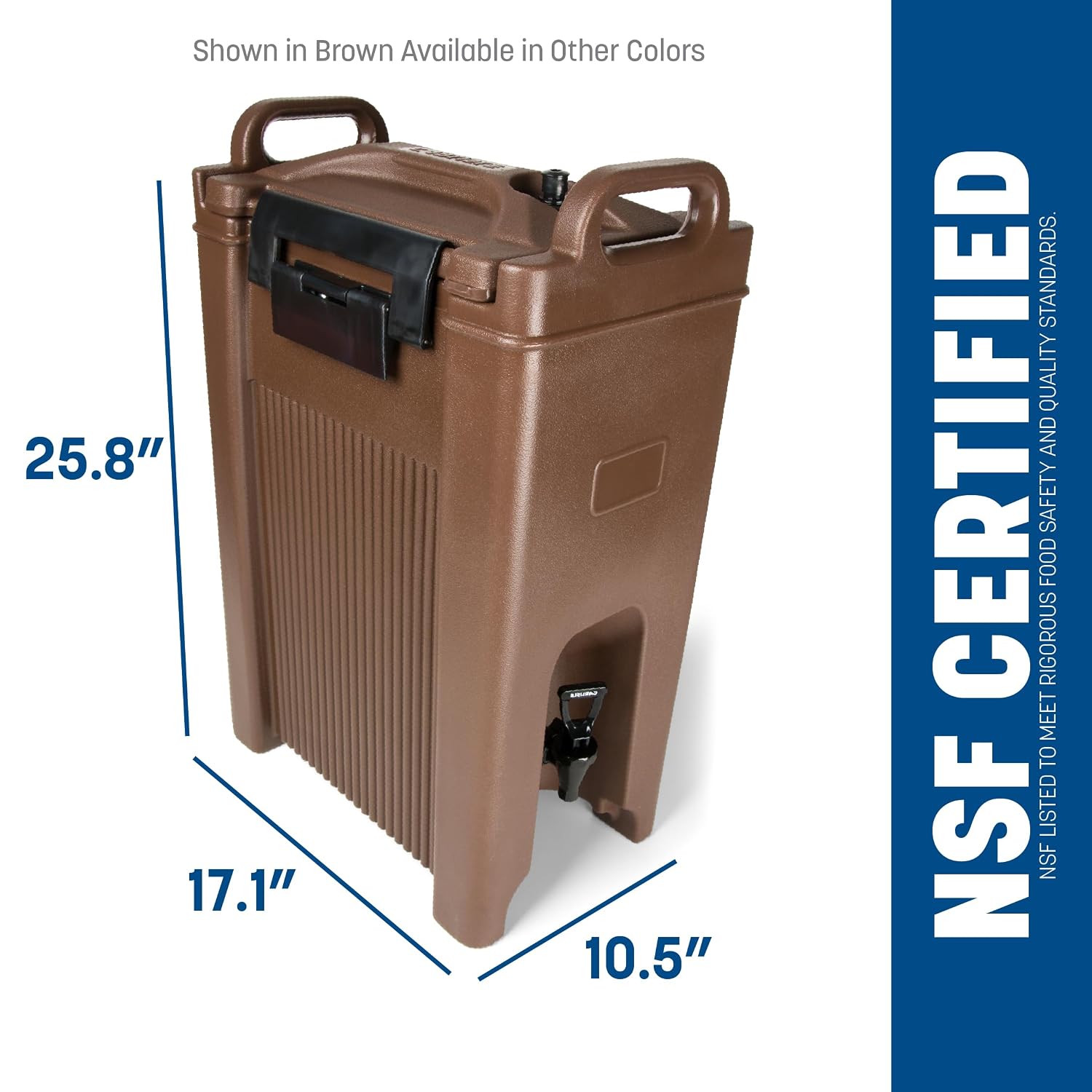 Carlisle FoodService Products Cateraide LD Insulated Beverage Server, Drink Dispenser with Spigot for Commercial or Home Use, 5 Gallon Capacity, 1 Count, Blue