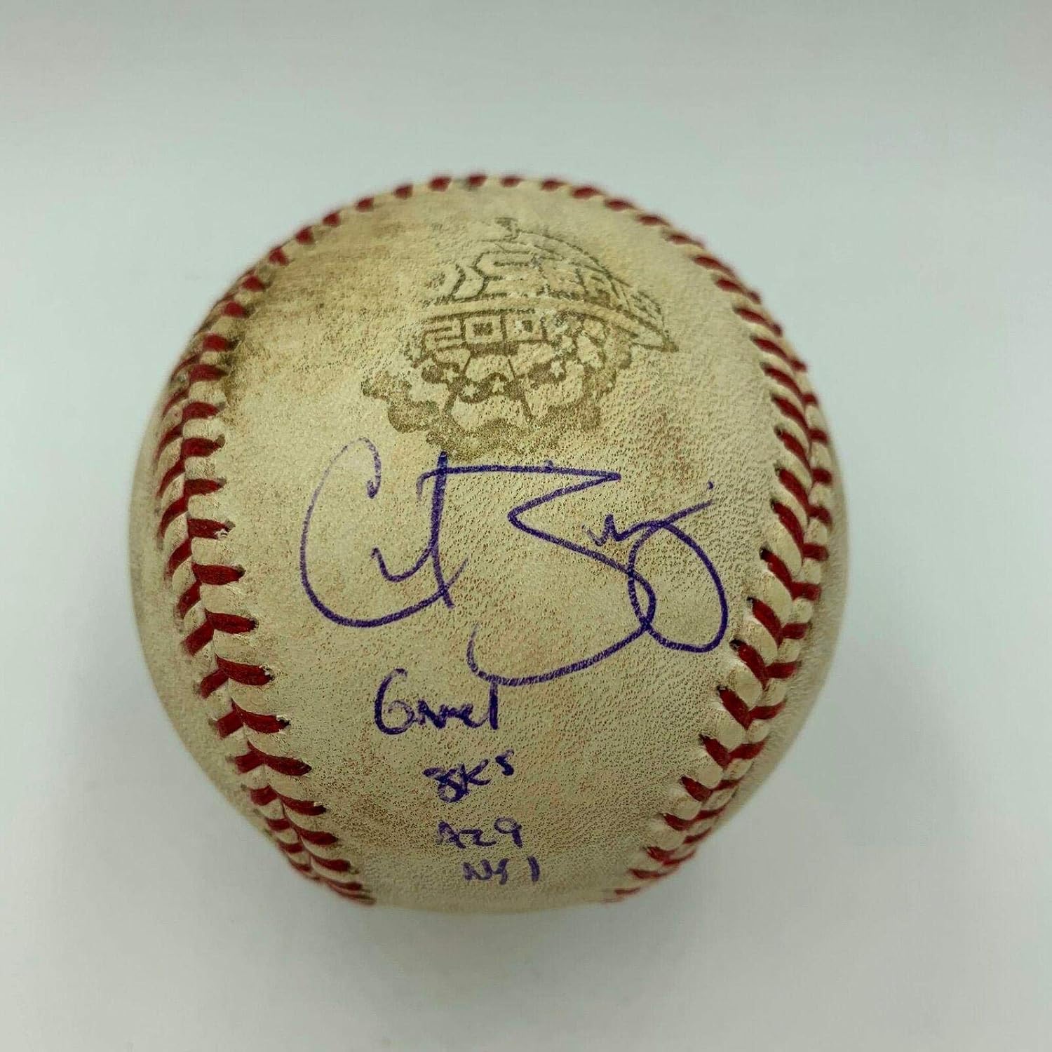 2001 World Series Game 1 Game Used Baseball Signed By Curt Schilling Steiner COA - MLB Autographed Game Used Baseballs