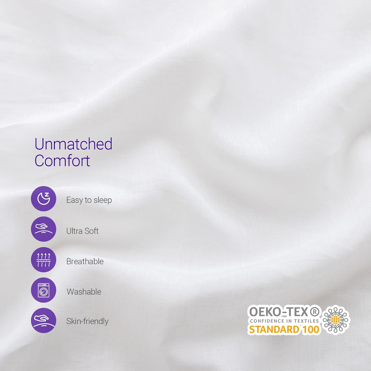 Simple&Opulence 100% French Linen Sheet Set Handmade Hemstitch-4 Pcs Natural Flax Farmhouse Bed Sheets(1 Flat Sheet 1 Fitted Sheet 2 Pillowcases)-Solid Color Soft Breathable Bedding-White, Full