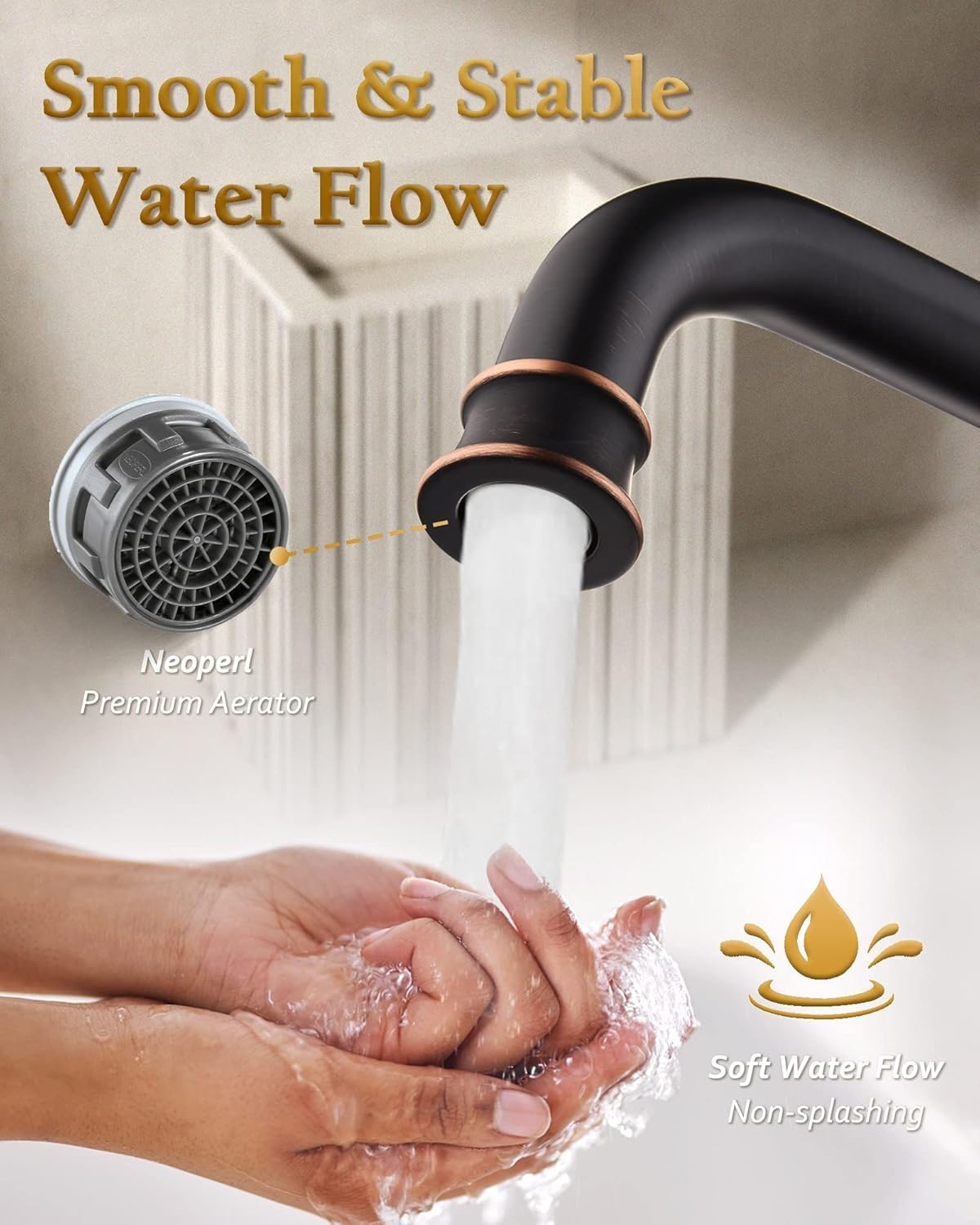 High Flow Wall Mount Tub Filler with Rough-in Valve, Wall Mount Brathtub Faucet, Brass Roman Tub Faucet 2 Handle Bathtub Faucet 360° Swivel Spout, Oil Rubbed Bronze(B2306-ORB)