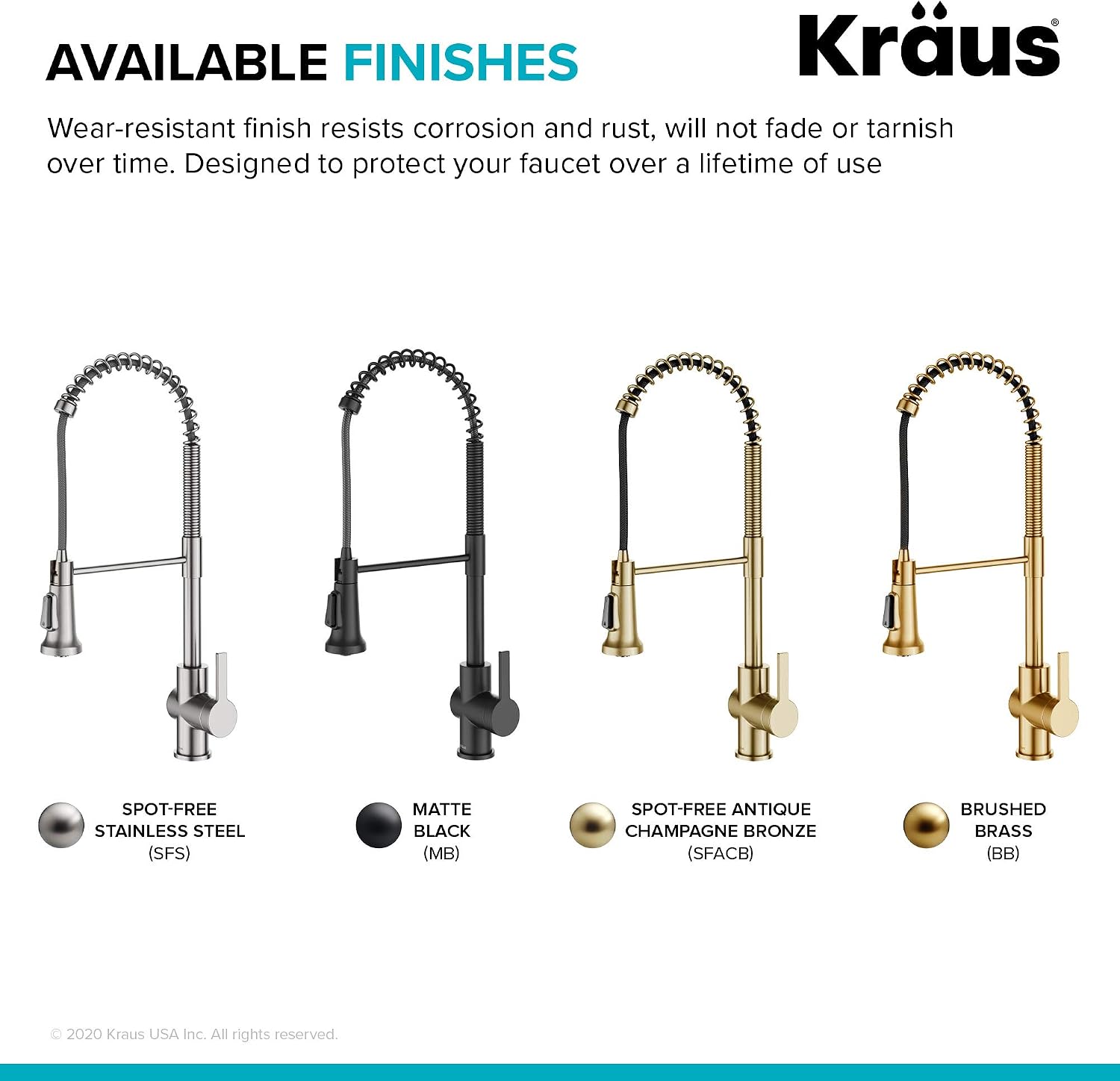KRAUS Britt 2nd Gen Commercial Style Pull-Down Single Handle Kitchen Faucet in Spot Free Antique Champagne Bronze, KPF-1691SFACB