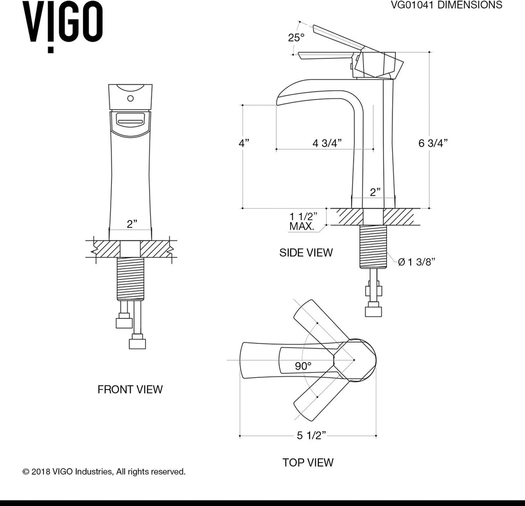 VIGO Paloma Waterfall Single-Handle Single-Hole Mount Bathroom Sink Faucet, 7-Inch, Matte Black, Modern Design, Solid Brass, 1.2 GPM WaterSense & Ceramic Disc Valve, Corrosion-Resistant - VG01041MB