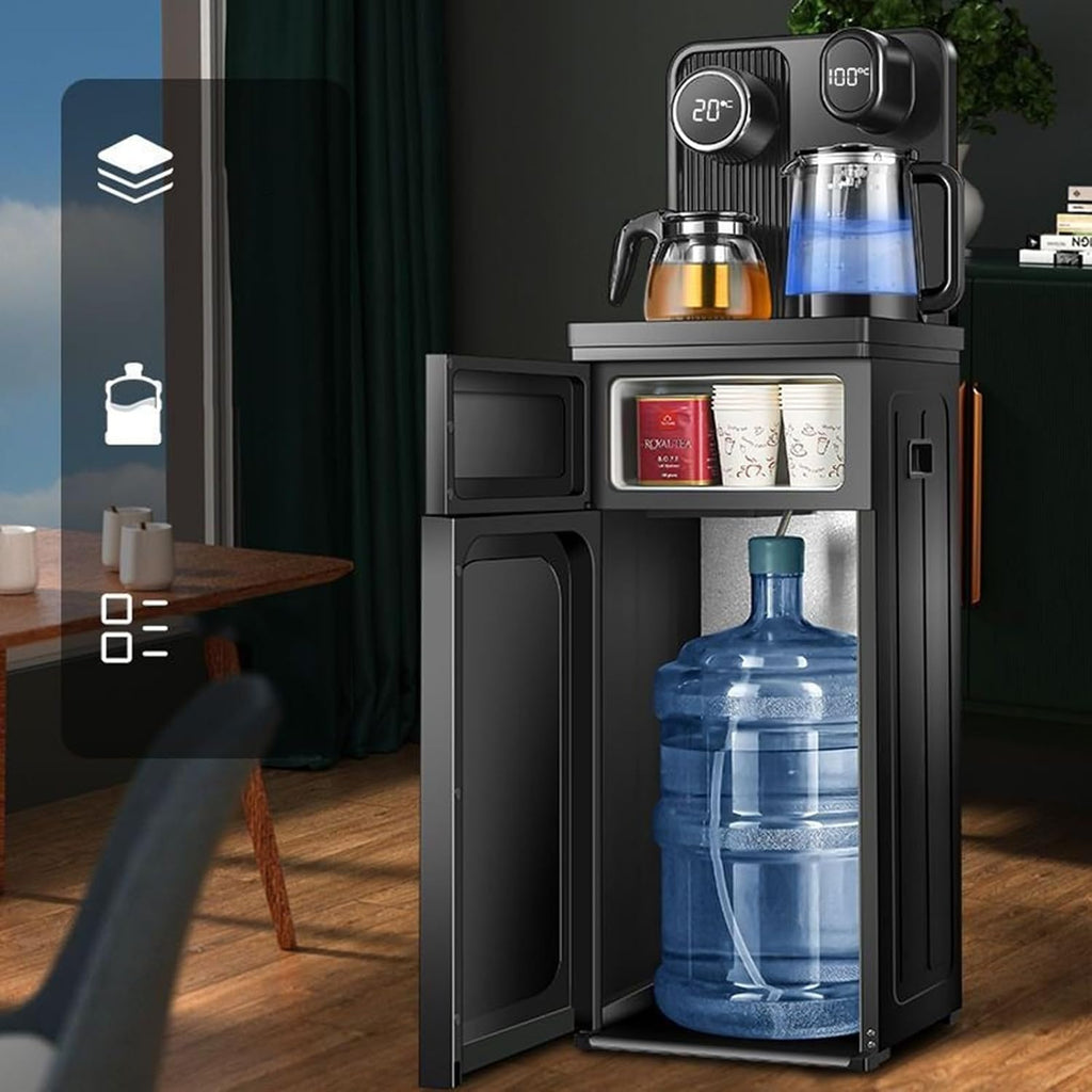 hot water dispensers Tea Bar Machine Remote Control Water Dispenser Household Automatic Desktop New Intelligent Cold and Hot Down Bucket Machine instant hot water dispenser (Color : A, Size : Warm)