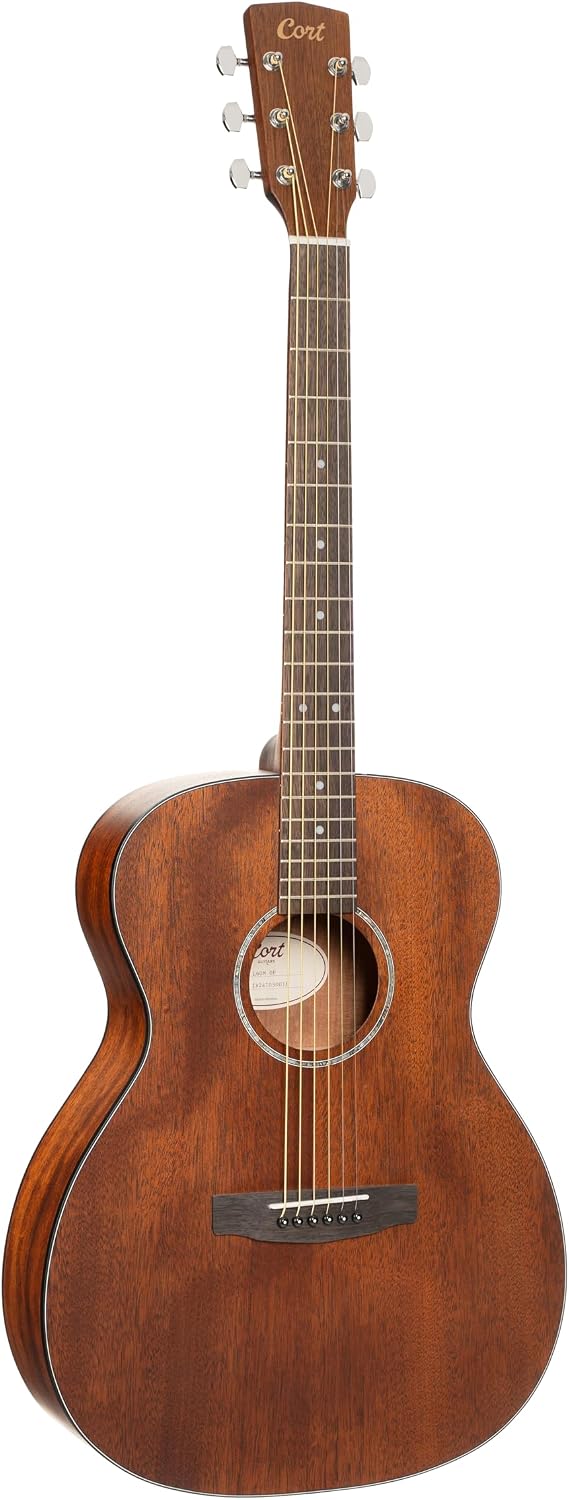 Cort L60MOP Luce 60 Mahogany OM Solid Top Acoustic Guitar, Open Pore
