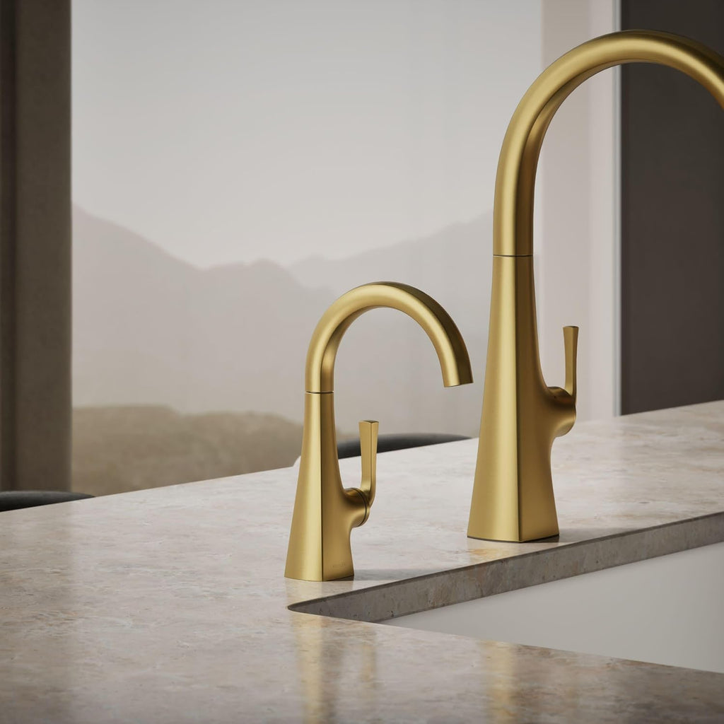 Kohler K-24134-2MB Graze Beverage Faucet, Vibrant Brushed Moderne Brass