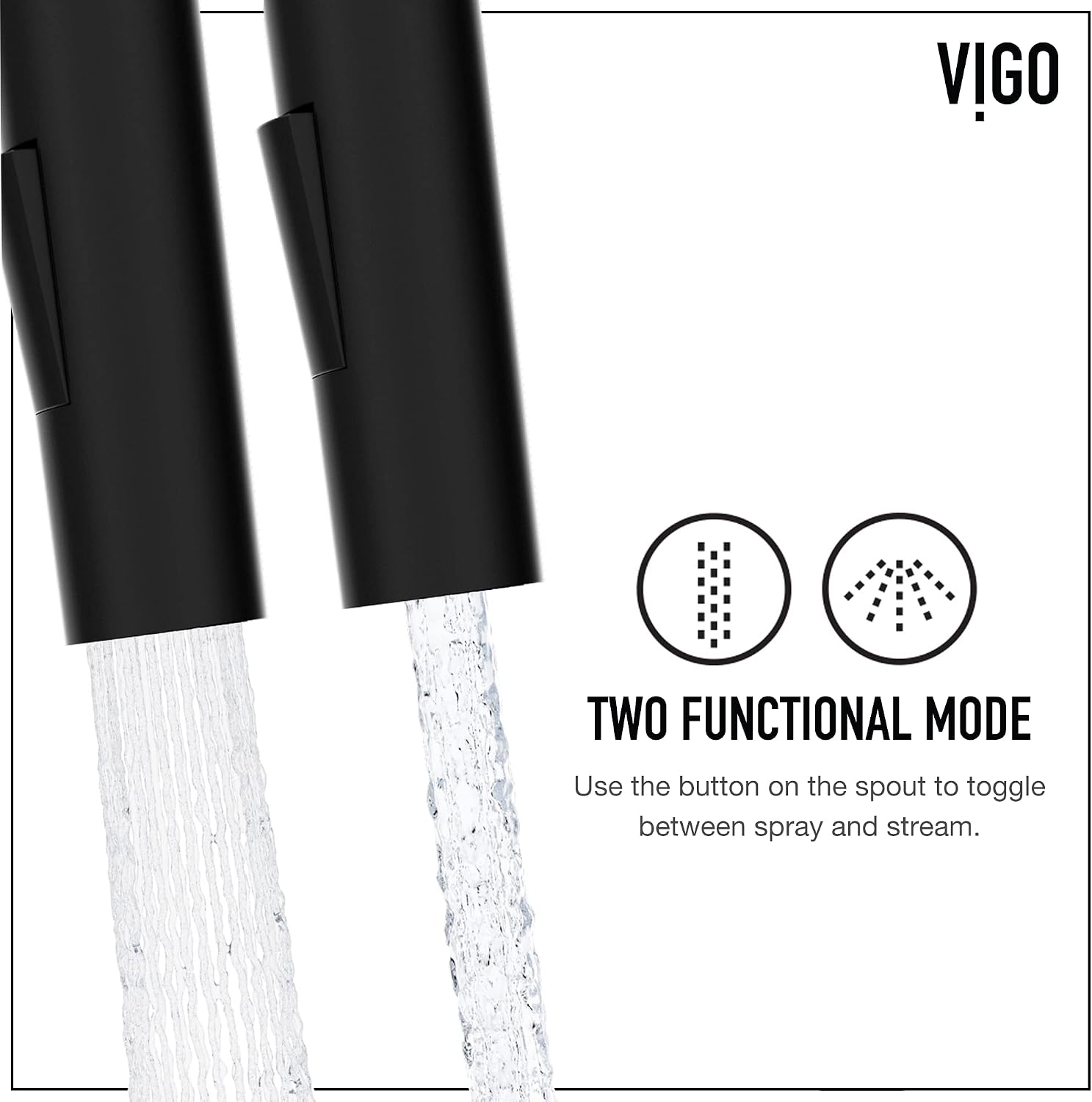 VIGO Greenwich 18'' H Single Handle Pull-Down Sprayer Kitchen Faucet Set with Soap Dispenser in Matte Black-VG02029MBK2